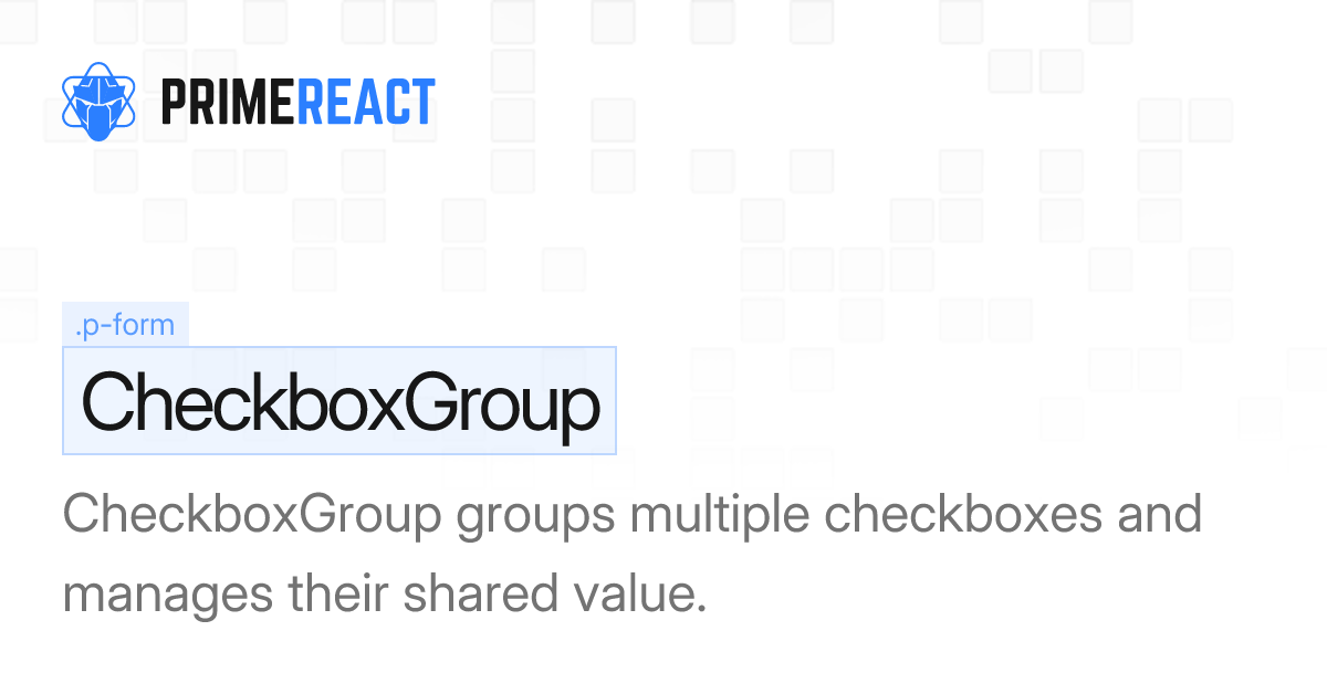 React CheckboxGroup Component