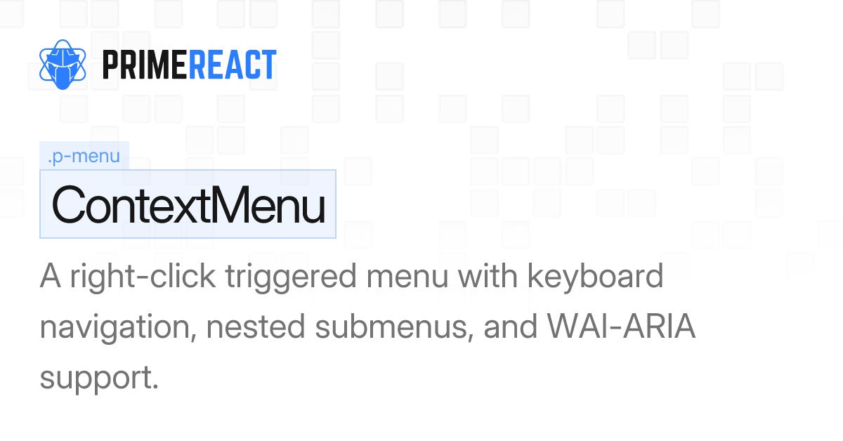 React ContextMenu Component