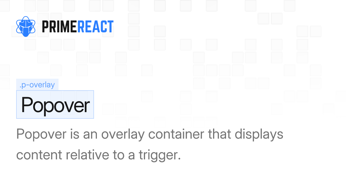 React Popover Component