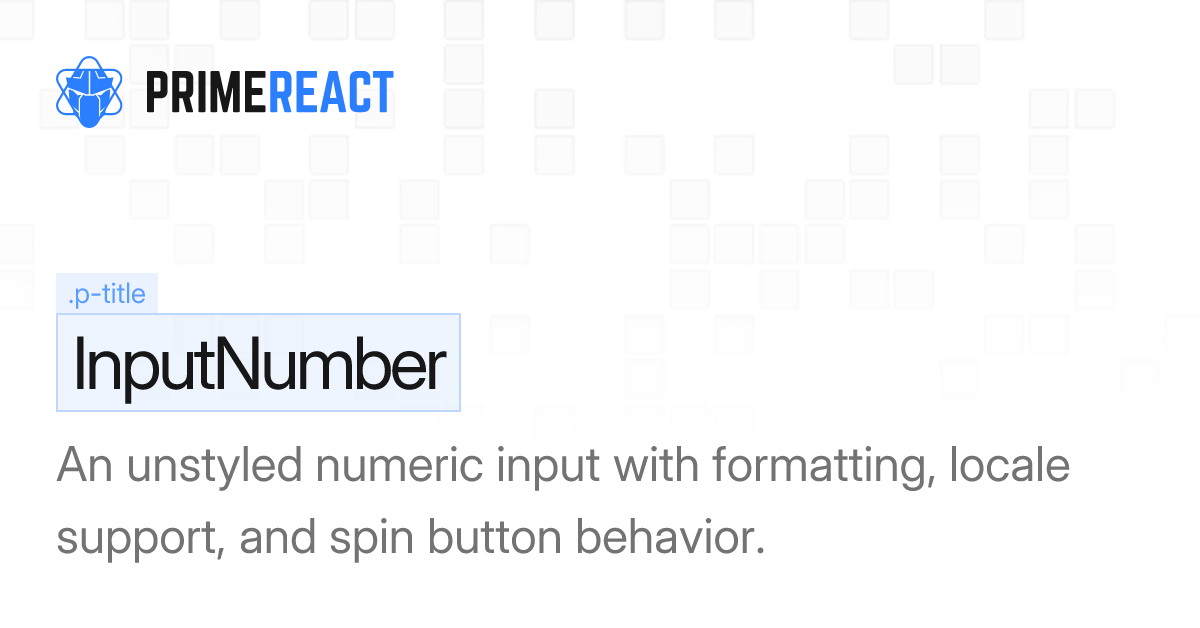 React InputNumber Component