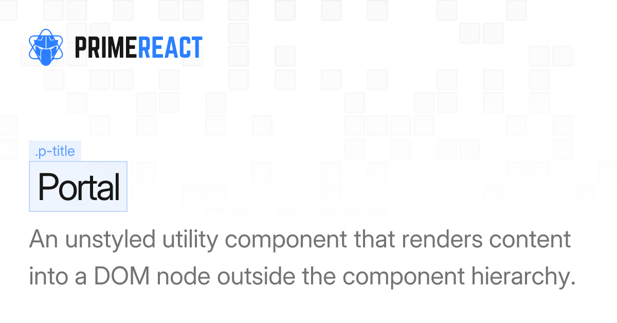 React Portal Component