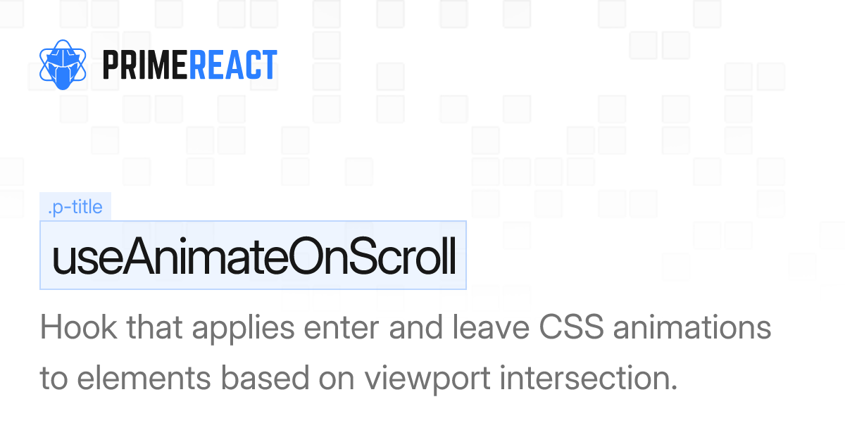 React useAnimateOnScroll Component