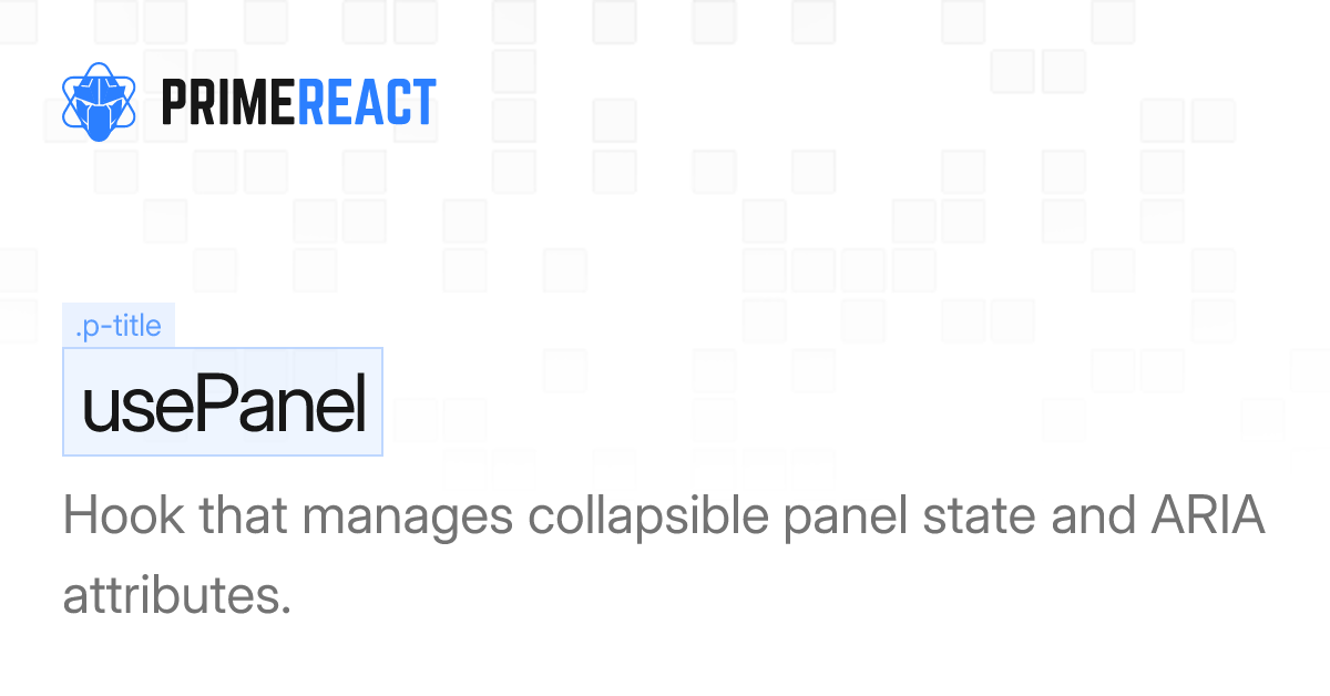 React usePanel Component
